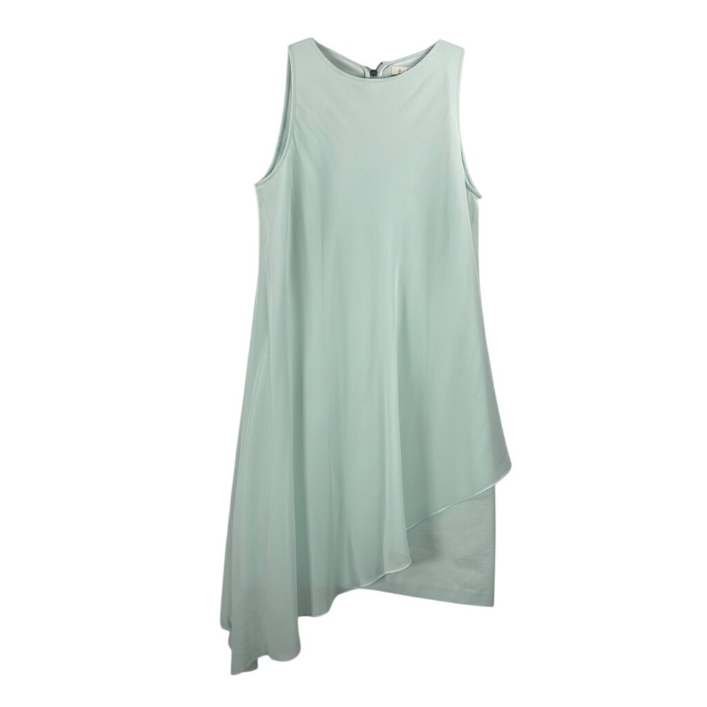 Ted Baker Asymmetric Locie Drape Tunic dress sz 6 Mint Romantic cape cocktail